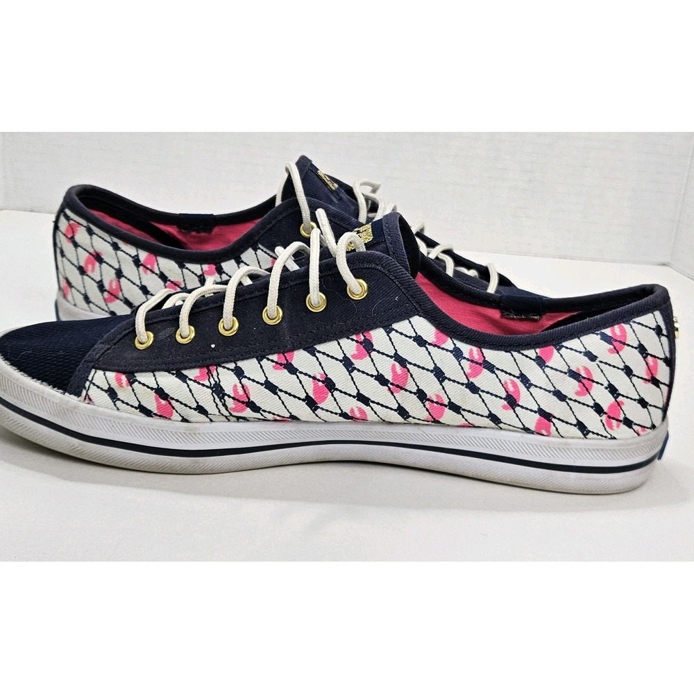 Keds collab Alania Marie Sneakers Lobster Print Canvas Lace Up Casual Shoes 9.5 - Picture 2 of 6